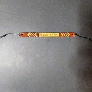 Puerto Rico handmade leather bracelet and key holder